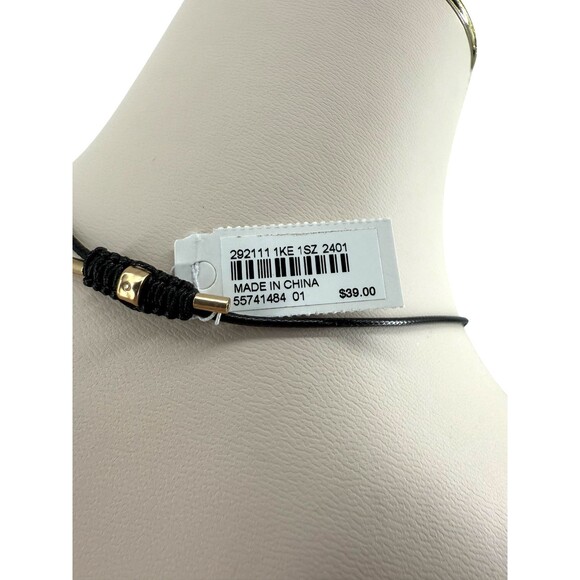 J. Jill Heart Necklace Charm Pendant Silver Tone Hammered Black Cord Adjustable - Picture 9 of 9